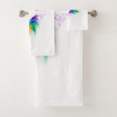 Fluffy Rainbow Wings Bad Handdoek (Insitu)