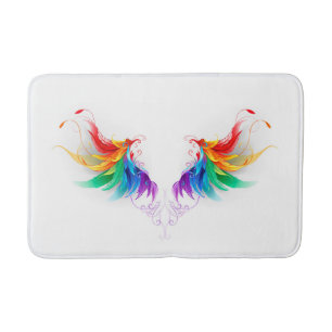 Fluffy Rainbow Wings Badmat