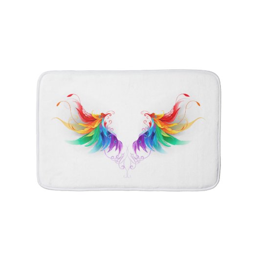 Fluffy Rainbow Wings Badmat (Voorkant)