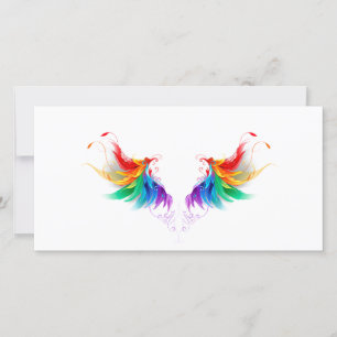 Fluffy Rainbow Wings Bedankkaart