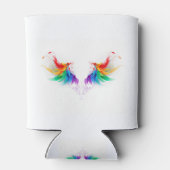 Fluffy Rainbow Wings Blikjeskoeler (Achterkant)