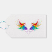 Fluffy Rainbow Wings Cadeaulabel (Achterkant Horizontaal)