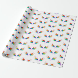 Fluffy Rainbow Wings Cadeaupapier