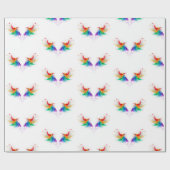 Fluffy Rainbow Wings Cadeaupapier (Vlak)