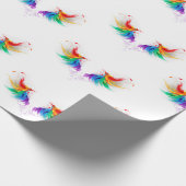 Fluffy Rainbow Wings Cadeaupapier (Hoek)