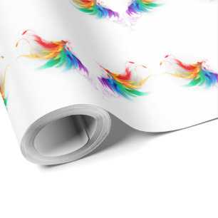 Fluffy Rainbow Wings Cadeaupapier