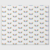 Fluffy Rainbow Wings Cadeaupapier (Vlak)