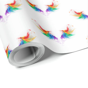 Fluffy Rainbow Wings Cadeaupapier