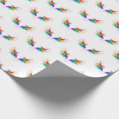 Fluffy Rainbow Wings Cadeaupapier (Hoek)