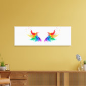Fluffy Rainbow Wings Canvas Afdruk (Insitu (Woonkamer))