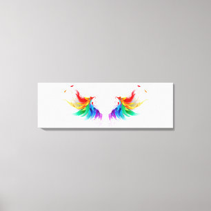 Fluffy Rainbow Wings Canvas Afdruk