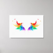 Fluffy Rainbow Wings Canvas Afdruk (Voorkant)