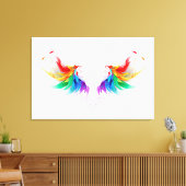 Fluffy Rainbow Wings Canvas Afdruk (Insitu (Woonkamer))