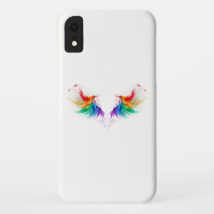 Fluffy Rainbow Wings iPhone XR Hoesje