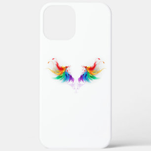Fluffy Rainbow Wings iPhone 12 Pro Max Hoesje