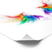 Fluffy Rainbow Wings Foto Afdruk (Hoek)