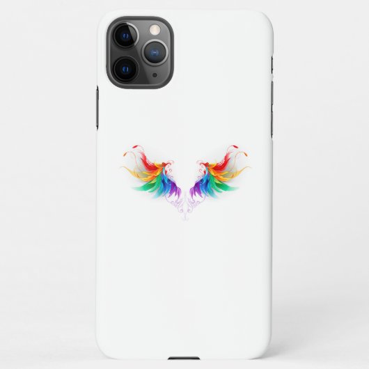 Fluffy Rainbow Wings iPhone Hoesje (Achterkant)