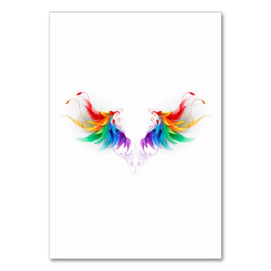 Fluffy Rainbow Wings Kaart (Voorkant)