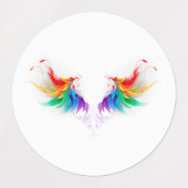 Fluffy Rainbow Wings Labels (Design 1)
