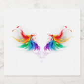 Fluffy Rainbow Wings Likeurfles Etiket (Enkel label)