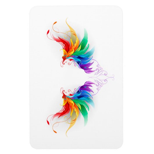 Fluffy Rainbow Wings Magneet (Verticaal)
