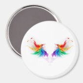 Fluffy Rainbow Wings Magneet (Voorkant / Achterkant)