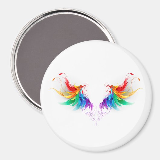 Fluffy Rainbow Wings Magneet (Voorkant / Achterkant)