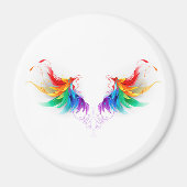 Fluffy Rainbow Wings Magneet (Voorkant)