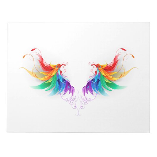 Fluffy Rainbow Wings Notitieblok (Voorkant)
