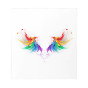 Fluffy Rainbow Wings Notitieblok