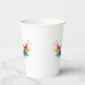 Fluffy Rainbow Wings Papieren Bekers (Links)