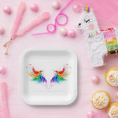 Fluffy Rainbow Wings Papieren Bordje (Feest)