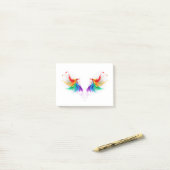 Fluffy Rainbow Wings Post-it® Notes (Op bureau)