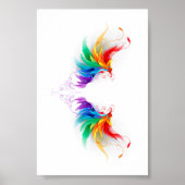 Fluffy Rainbow Wings Poster (Voorkant)