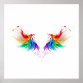 Fluffy Rainbow Wings Poster (Voorkant)