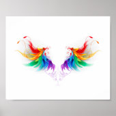 Fluffy Rainbow Wings Poster (Voorkant)