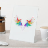 Fluffy Rainbow Wings Reclamebord Met Voetstuk (Insitu)