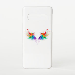 Fluffy Rainbow Wings Samsung Galaxy S10 Hoesje