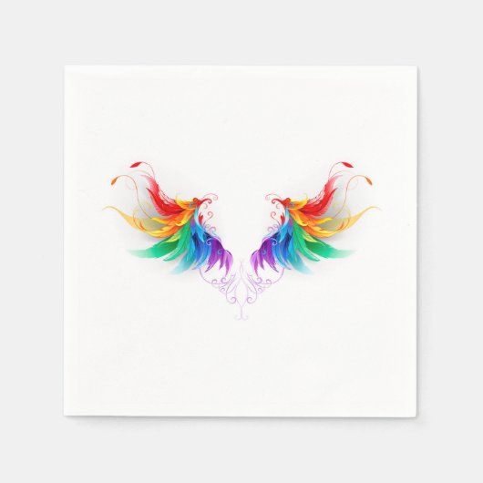 Fluffy Rainbow Wings Servet (Voorkant)
