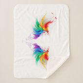 Fluffy Rainbow Wings Sherpa Deken (Voorkant)