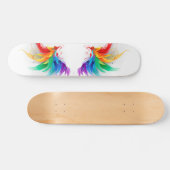 Fluffy Rainbow Wings Skateboard (Horizontaal)