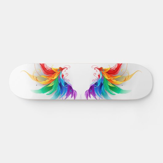 Fluffy Rainbow Wings Skateboard (Horizontaal)