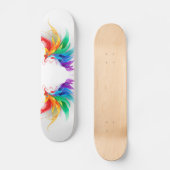 Fluffy Rainbow Wings Skateboard (Voorkant)