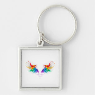 Fluffy Rainbow Wings Sleutelhanger