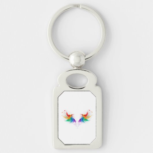 Fluffy Rainbow Wings Sleutelhanger (Voorkant)
