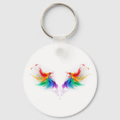 Fluffy Rainbow Wings Sleutelhanger (Achterkant)