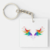 Fluffy Rainbow Wings Sleutelhanger (voorkant)