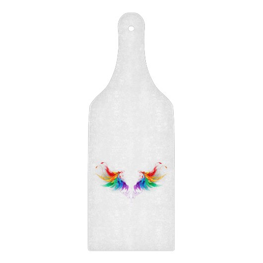 Fluffy Rainbow Wings Snijplank (Voorkant)