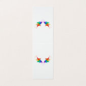 Fluffy Rainbow Wings Visitekaartjes (Buitenkant ongevouwen)