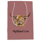 Fluffy Red Highland Koe Originele digitale kunst Medium Cadeauzakje (Voorkant)